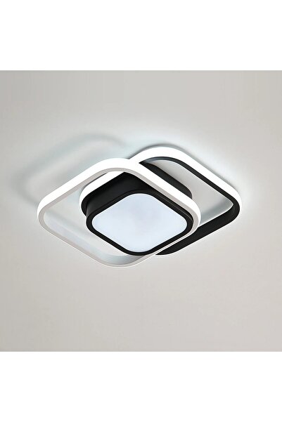 iTin LED ceiling light 32W, 6000K, 27×27×6 cm, cool white light, black