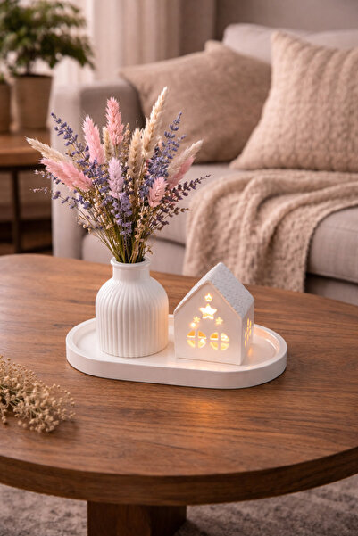 Denimay Hediyelik مزهرية بيريفار الزخرفية وحامل شموع للمنزل - حامل شموع مزين ...