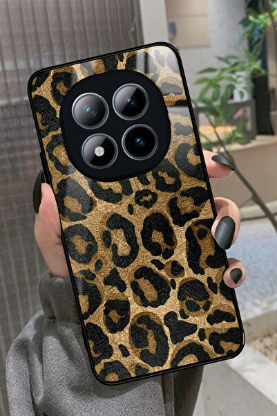 Snacase XlOAMİ Note 15 Pro Plus 5G Uyumlu Kahverengi Leopar Tasarımlı Glossy ...