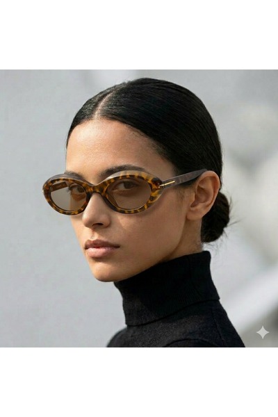 Ticarto Women's Vintage Model Leopard Pattern Sunglasses Tctgt002306G0339