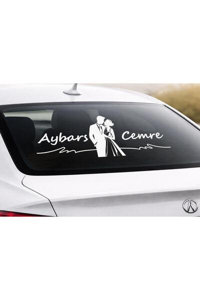 UAstudio Düğün gelin araba yazisi sticker araç oto uyumlu
