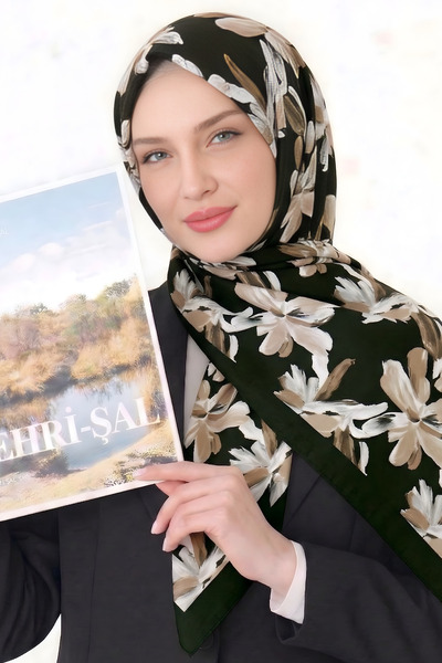 Şehr-i Şal İstanbul Women's Anatolian Ethnic Shawl with Floral Pattern Premiu...