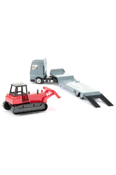 Siku Camion metalic MAN cu remorcă și buldozer