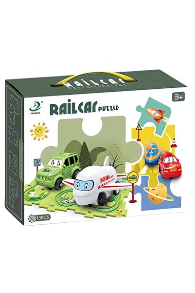 iTin Set jucărie educativă, puzzle avion + indicatoare, multicolor, 3 ani+