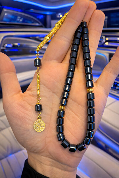 A-STİL TAKI Cadou pentru bărbați, mărgele de rugăciune din hematit natural, g...