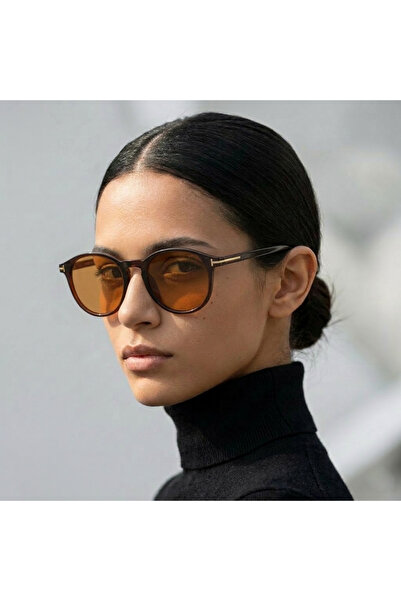 Ticarto Unisex Oval Model Brown Sunglasses Tctgt002002G0321