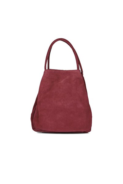 BUENO Shoes Burgundy Suede Women's Shoulder Bag 01Wb0014