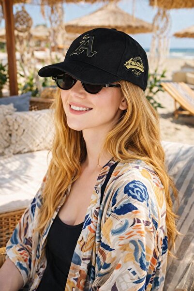 FELLMENS Black Embroidered Cap Women's Hat