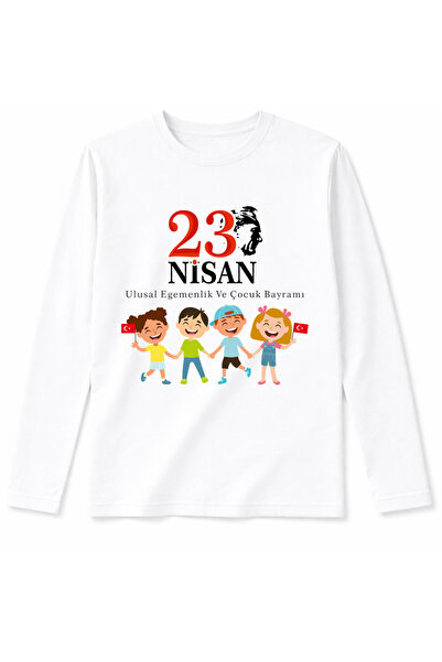 Efendioğlu Design Дитяча бавовняна футболка з довгими рукавами, написами "Чет...