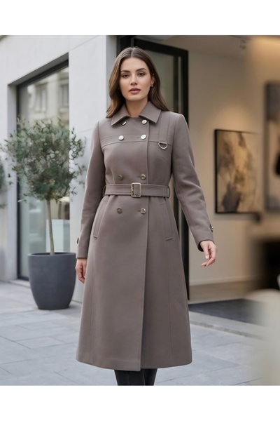 ESİN GİYİM Araboy soft cashmere kaban kadın kış koleksiyonu