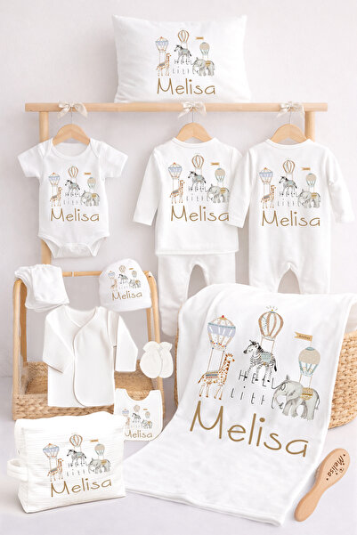 Sitilin Ynidoğan Bebek %100 Pamuk Atelier Organik İsim Baskılı Yenidoğan Hast...