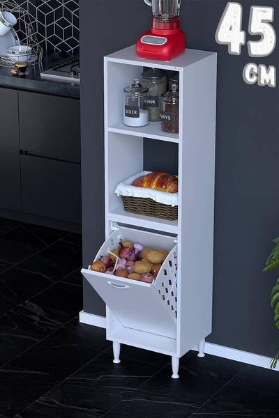 Modilayn BARISTA Slim Çok Amaçlı Dolap Sepetli 2 Raflı 14 Ölçü Dar Alan