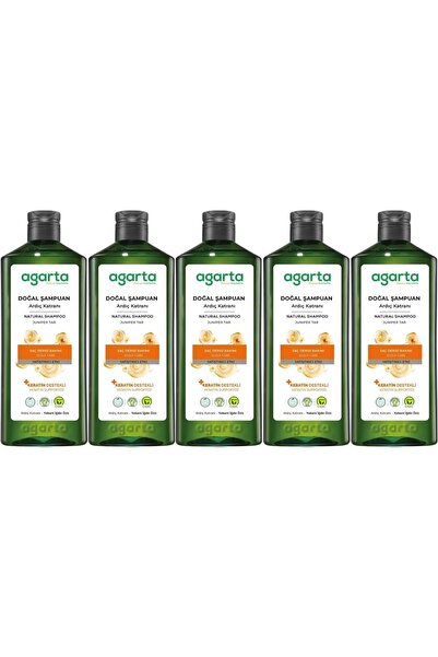 Agarta Natural Shampoo 400 ml Juniper Tar and Keratin (Set of 5)