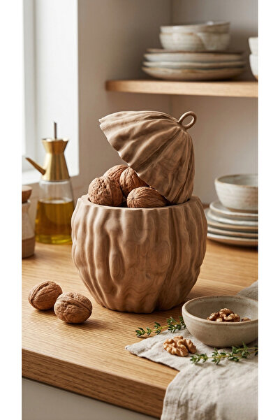 END Design Walnut (Ceviz) Storage Container – Decorative Box with Lid |   Nat...