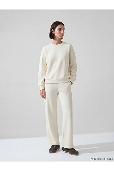 LC Waikiki Rmz Gi̇yi̇m Farkiyla Wide Leg Soft Touch Women's Sweatpants