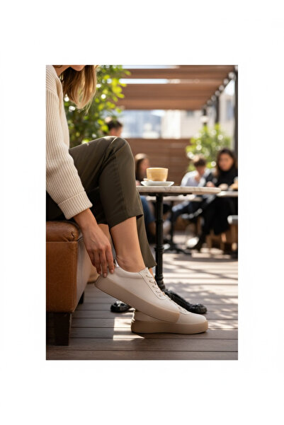 ANGEL BLUE Women's sneakers made of genuine leather with thick soles