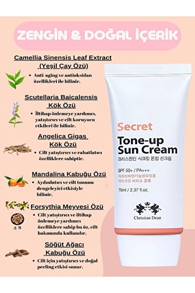 Cristian Dean Ton Eşitleyici Bitkisel Kompleks Güneş Kremi Christian Dean Sec...