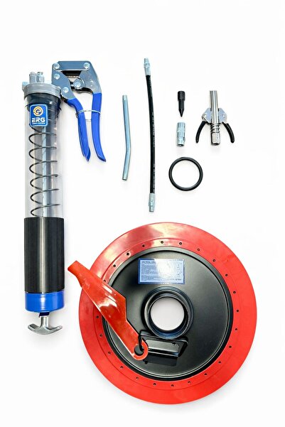 Midapo ERG TECHNİCAL 600cc EL BASMALI SEFFAF GRES POMPASI METAL KAPAK KİLİTLE...