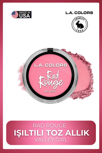 L.A Colors Rad Rouge Allık Serisi - Yoğun Renk Veren Uzun Süre Kalıcı Canlı G...