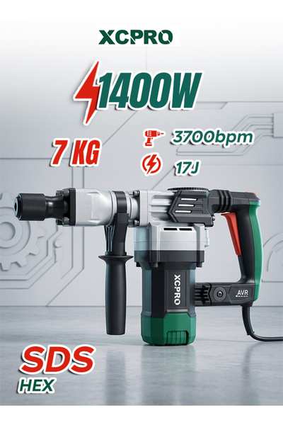 XCPRO Demolition Breaker 1400W Anti-Vibration HEX 7Kg