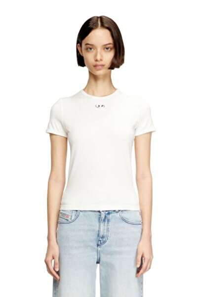 Diesel BEYAZ LOGOLU KADIN T-SHIRT