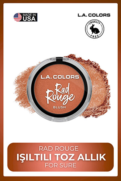 L.A Colors Rad Rouge Allık Serisi - Yoğun Renk Veren Uzun Süre Kalıcı Canlı G...