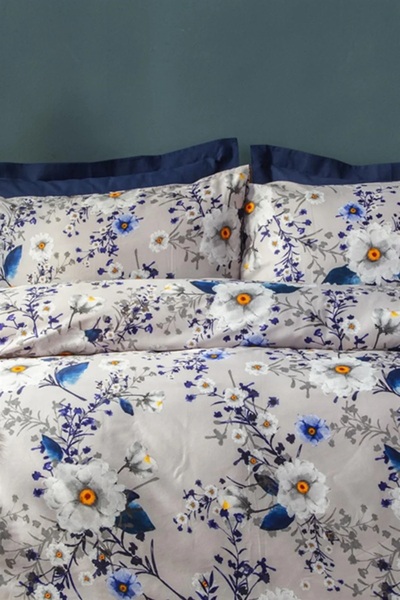 İssimo Home Camilia 145 TC (57 Tel) Pamuk Ranforce Nevresim Takımı Aile Seti