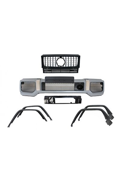 tuningset Bară de protecție față cu extensii de aripi, pasaje roți și grilă f...