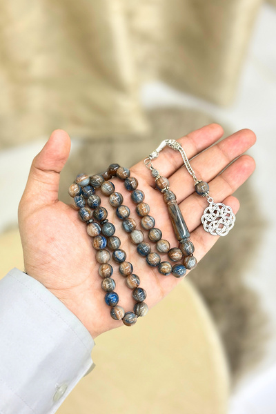 NAMAT مسبحة صلاة من الباكليت مكونة من 45 حبة مع شرابة من الفولاذ المقاوم للصدأ