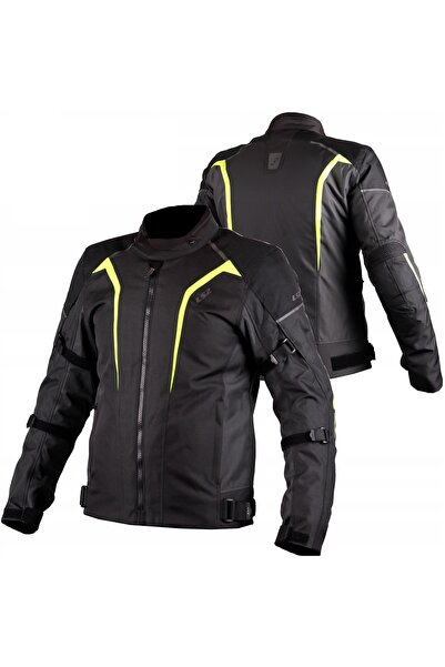 LS2 Sepang Black-Grey-Neon Yellow 4 Season Motorcycle Jacket