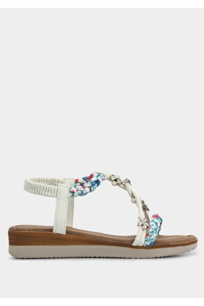 Provoq الصنادل المسطحة المرأة البيضاء