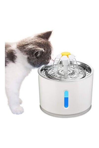 DOMEET نافورة مياه للحيوانات الأليفة، مضخة هادئة، موزع مياه متعدد الفلترة مع ...