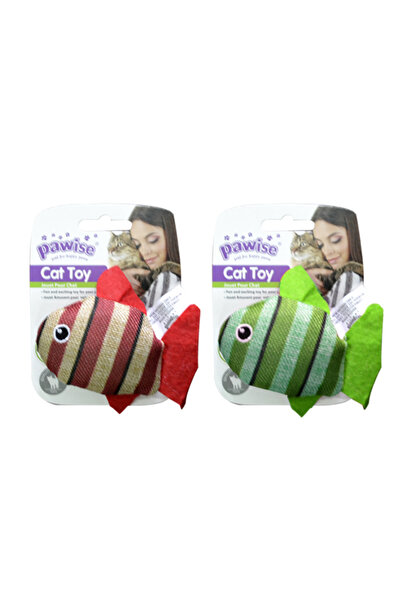 Pawise Nrzsnt Toy Striped (82147) Cat Toy-Fish