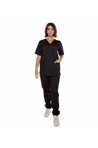 EZARY زي طبي سكراب إزاري المميز أسود نسائي