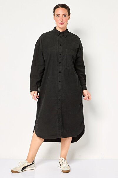 G-STAR RAW Women Regular Fit Ribbed Long Sleeves Dress Shirt, Dark Green