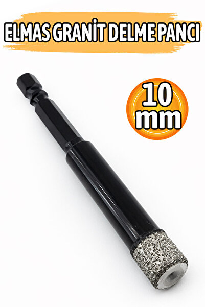 Badem10 Bits Saplı Elmas Granit Panç 10 mm Matkap Uyumlu Seramik Fayans Merme...