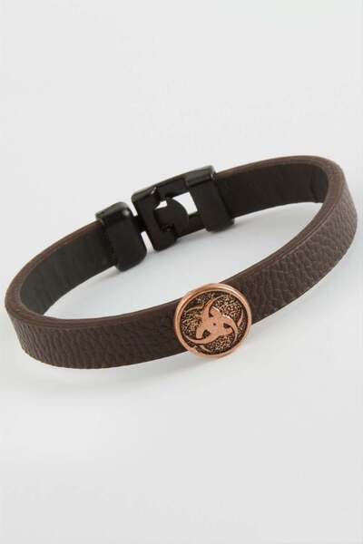 ZERO LAND سوار من الجلد الصناعي عالي الجودة من NRZSNT (80440) - بني