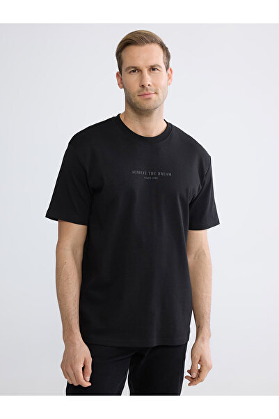 LC Waikiki Tricou bărbătesc cu croială largă, guler rotund, imprimat