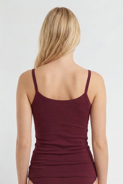 TÜREN 914 Women's Rope Strap Lycra Cotton Undershirt