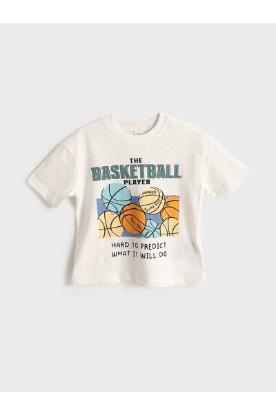 LC Waikiki Tricou de băieți cu guler rotund și imprimeu