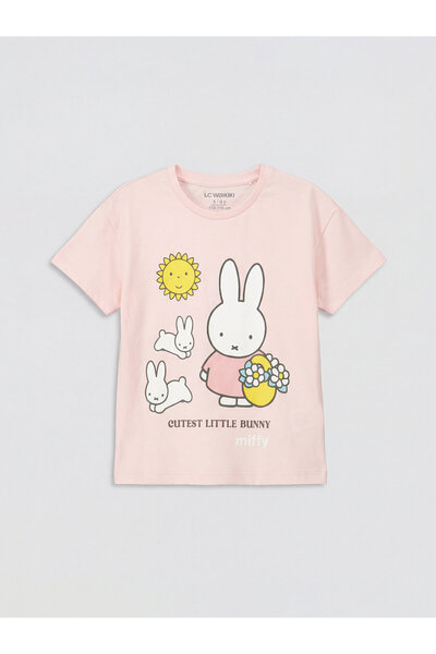 LC Waikiki Tricou de fete cu guler rotund și imprimeu Miffy