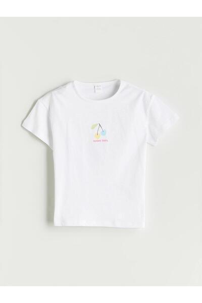 LC Waikiki Tricou de fete cu guler rotund, imprimat, din jerseu