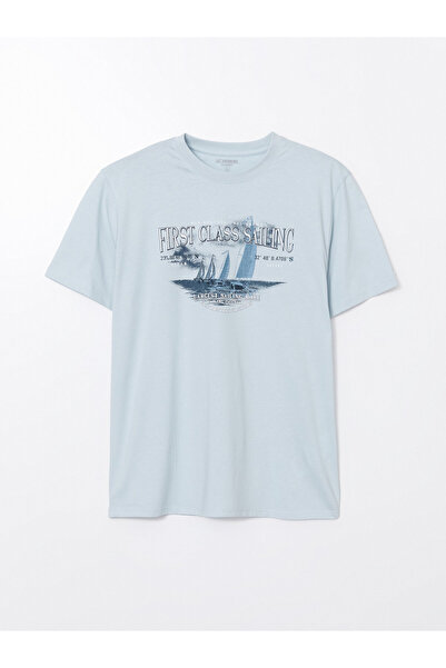 LC Waikiki Ανδρικό T-shirt με στρογγυλή λαιμόκοψη και στάμπα