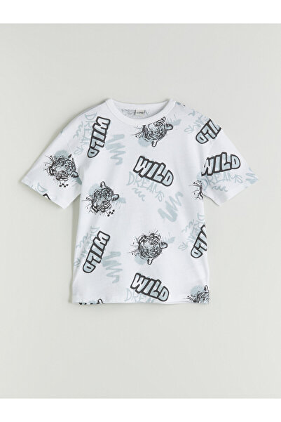 LC Waikiki Tricou pentru băieți, cu mânecă scurtă, cu decolteu