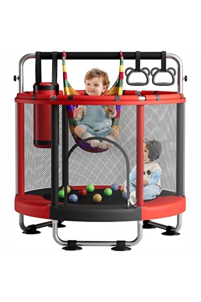 JFYU Children's Trampoline, JFYU®, Diameter 140 cm, Round Shape, with Safety ...