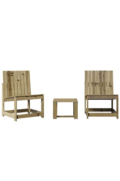vidaxl Set mobilier de grădină, 3 piese, lemn de pin impregnat