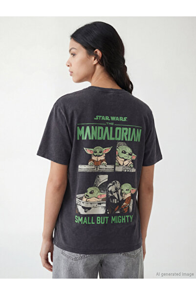 LC Waikiki Tricou de damă cu guler rotund, imprimat cu The Mandalorian