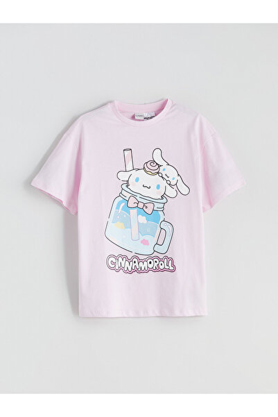 LC Waikiki Tricou de fete cu guler rotund și imprimeu Cinnamoroll