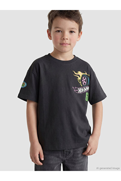 LC Waikiki Tricou pentru băieți cu imprimeu Hot Wheels