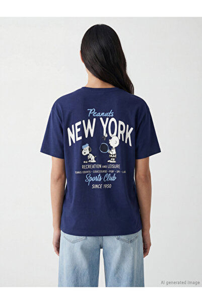 LC Waikiki Tricou de damă cu guler rotund și imprimeu Snoopy